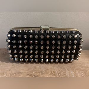 Zara Black Studded Clutch